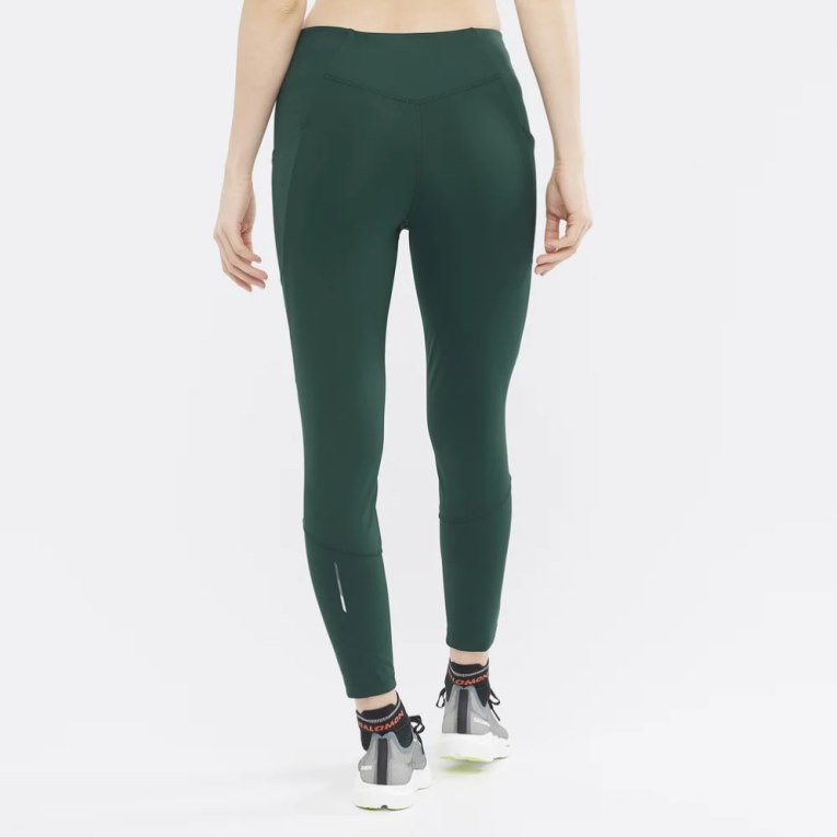 Green Salomon Cross Run 25'' Women's Running Tights | PH 46581Z